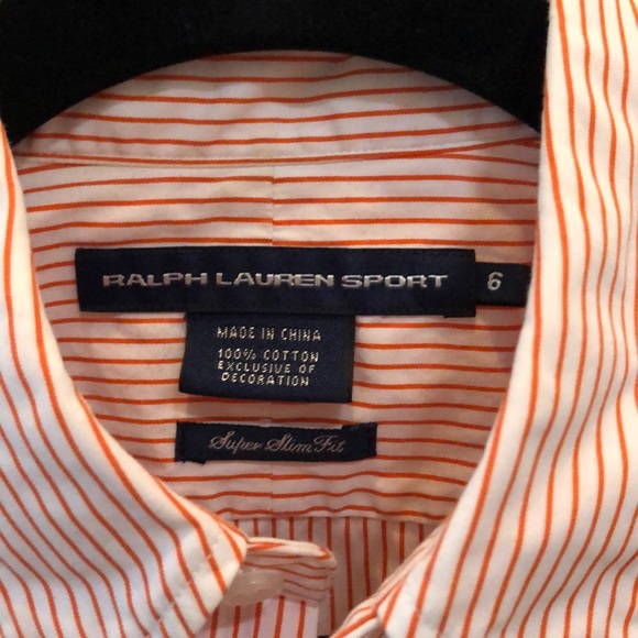 🟠 Ralph Lauren blouse, white and orange - Picture 2 of 2